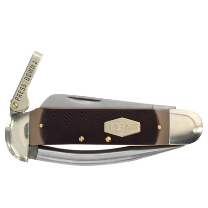 Schrade Old Timer Folding Pocket Knife - Mariner Lever Lock Sawcut Handle | 735OT ,