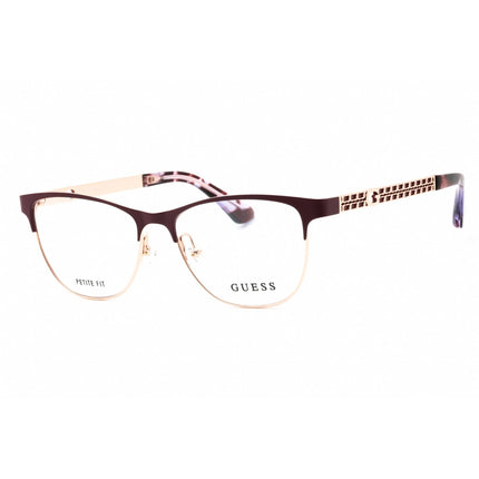 Guess Women's Eyeglasses - Matte Bordeaux Metal Cat Eye Full Rim Frame | GU2883 070 ,
