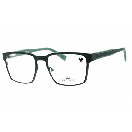 Lacoste Men's Eyeglasses - Matte Green Metal Square Shape Full Rim Frame | L2293 301 ,