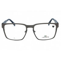 Lacoste Men's Eyeglasses - Matte Dark Gunmetal Metal Square Full Rim Frame | L2293 033 ,