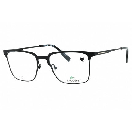 Lacoste Men's Eyeglasses - Matte Black Metal Square Shape Full Rim Frame | L2295 002 ,