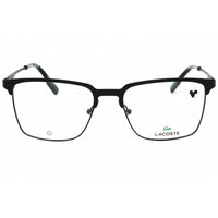 Lacoste Men's Eyeglasses - Matte Black Metal Square Shape Full Rim Frame | L2295 002 ,