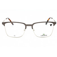 Lacoste Men's Eyeglasses - Matte Gunmetal Metal Square Full Rim Frame | L2295 033 ,