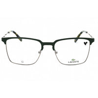Lacoste Men's Eyeglasses - Matte Green Metal Square Shape Full Rim Frame | L2295 301 ,