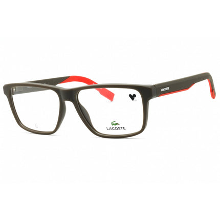 Lacoste Men's Eyeglasses - Dark Grey Injected Propionate Square Frame | L2923 024 ,