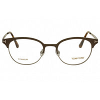 Tom Ford Men's Eyeglasses - Matte Anthracite Metal Round Full Rim Frame | FT5382 009 ,