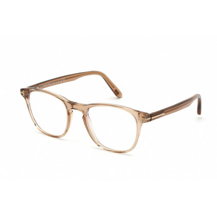 Tom Ford Men's Eyeglasses - Shiny Light Brown Acetate Square Full Rim | FT5625-B 045 ,