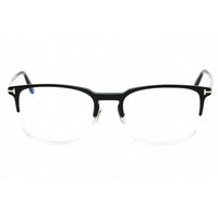Tom Ford Men's Eyeglasses - Black/Crystal Acetate Square Full Rim Frame | FT5699-B 005 ,