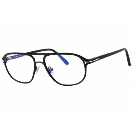 Tom Ford Men's Eyeglasses - Matte Black Metal Aviator Full Rim Frame | FT5751-B 002 ,