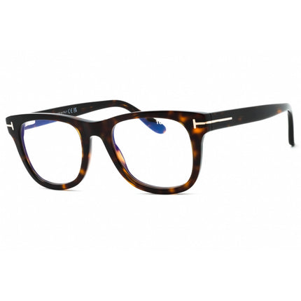 Tom Ford Men's Eyeglasses - Dark Havana Acetate Square Full Rim Frame | FT5820-B 052 ,