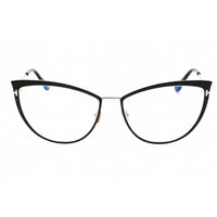 Tom Ford Women's Eyeglasses - Shiny Black Metal Cat Eye Full Rim Frame | FT5877-B 001 ,