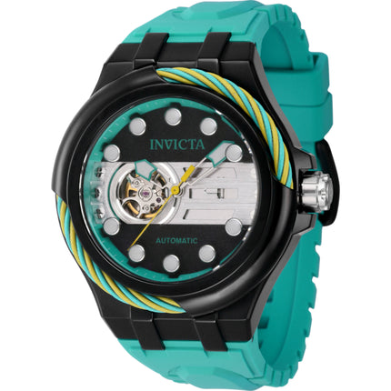 Invicta Men's Watch - Bolt Automatic Open Heart Dial Light Blue Rubber Strap | 41705 ,