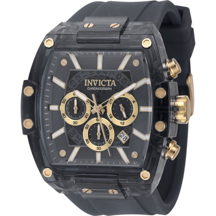 Invicta Men's Watch - S1 Rally Chronograph Gold and Black Dial Silicone Strap | 44348 ,
