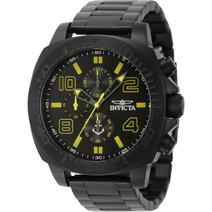 Invicta Men's Watch - Ocean Voyage Quartz Chronograph Black Steel Bracelet | 46290 ,