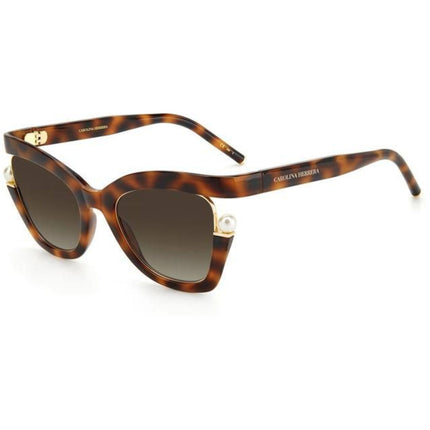 Carolina Herrera Women's Sunglasses - Havana Butterfly Shape Frame | CH 0002/S 005L/HA ,