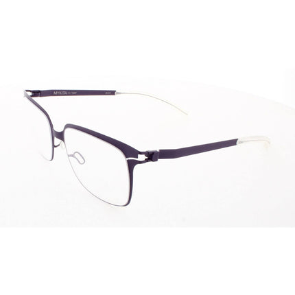 Mykita Unisex Eyeglasses - Violet Metal Square Full Rim Frame | NO1-LIDIA-VIOLET 081 ,