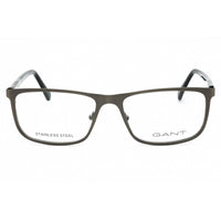 Gant Men's Eyeglasses - Shiny Gunmetal Metal Rectangular Full Rim Frame | GA3280 008 ,