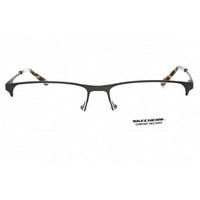 Skechers Men's Eyeglasses - Shiny Gunmetal Rectangular Half Rim Frame | SE3351 008 ,
