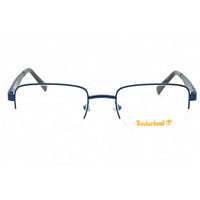 Timberland Men's Eyeglasses - Matte Blue Metal Rectangular Half Rim Frame | TB1787 091 ,