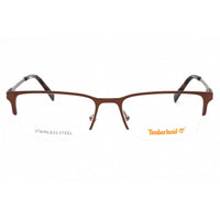 Timberland Men's Eyeglasses - Matte Dark Brown Metal Rectangular Frame | TB1799 049 ,