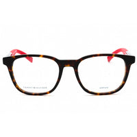 Tommy Hilfiger Men's Eyeglasses - Havana Plastic Square Shape Frame | TH 1907 0086 00 ,