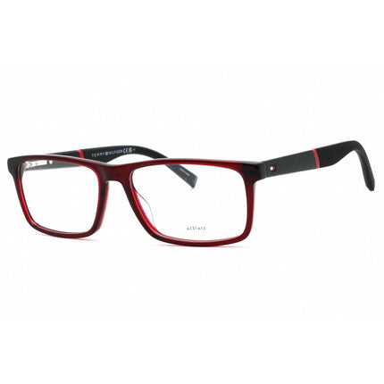 Tommy Hilfiger Men's Eyeglasses - Red Rectangular Full Rim Frame | TH 1909 0C9A 00 ,