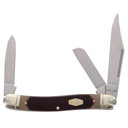 Schrade Old Timer Folding Pocket Knife - Lumberjack Sawcut Handle | 858OT ,