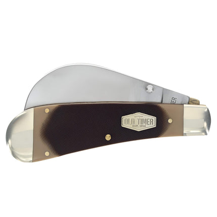 Schrade Old Timer Pocket Knife - Hawkbill Pruner Liner Lock with Thumb Knob | 216OT ,