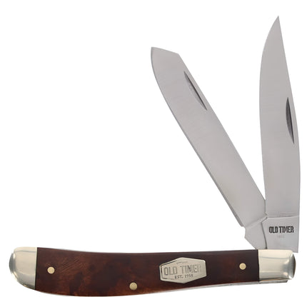 Schrade Old Timer Folding Pocket Knife - Gunstock Trapper High CS Blade | 94OTW ,