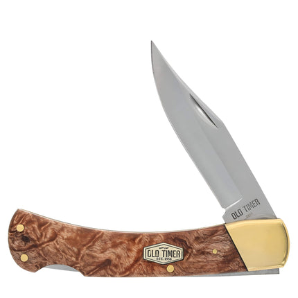 Schrade Folding Knife - Old Timer Desert Ironwood Handle Steel Blade, 3 inch | SC6OTW ,