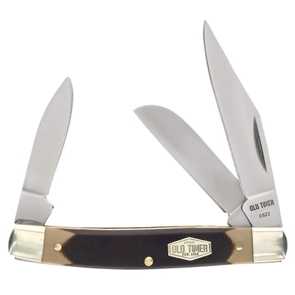 Schrade Folding Knife - Old Timer Delrin Handle Stainless Steel Blade Outdoor | SC34OT ,