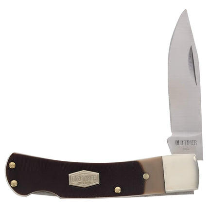 Schrade Folding Knife - Old Timer Delrin Handle Bearhead Lockback, 3 inch | SC3OT ,