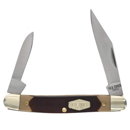 Schrade Knife - Old Timer Delrin Handle 400 Steel Blade Minuteman Pocket | SC104OT ,