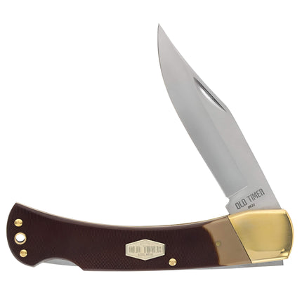 Schrade Folding Knife - Old Timer Steel Blade Golden Bear Lockback, 5 inch | SC6OT ,