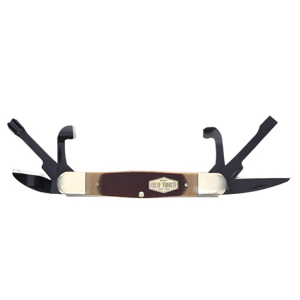 Schrade Knife - Old Timer Sawcut Handle Steel Blade Splinter Carvin Pocket | SC24OT ,