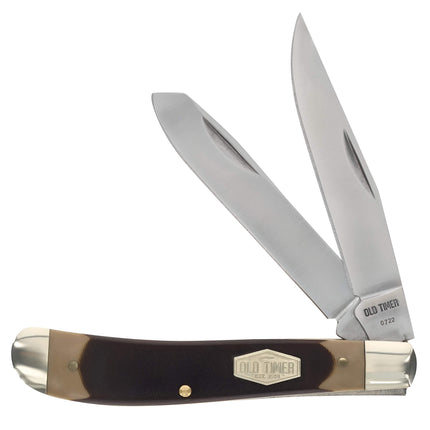 Schrade Folding Knife - Old Timer Gunstock Trapper Sawcut Handle, 6.9 inch | SC94OT ,