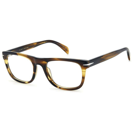 David Beckham Men's Eyeglasses - Olive Striped Acetate Rectangular Frame | 7085 0KKU ,