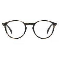 David Beckham Men's Eyeglasses - Grey Horn Acetate Full Rim Round Frame | DB 1049 02W8 ,