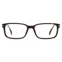 David Beckham Men's Eyeglasses - Havana Acetate Full Rim Rectangular | DB 1065 0086 ,