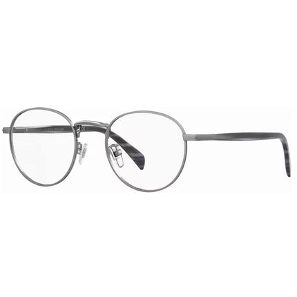David Beckham Men's Eyeglasses - Ruthenium Grey Horn Metal Round Frame | DB 1127 0POH ,