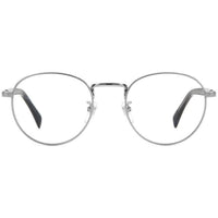 David Beckham Men's Eyeglasses - Ruthenium Grey Horn Metal Round Frame | DB 1127 0POH ,
