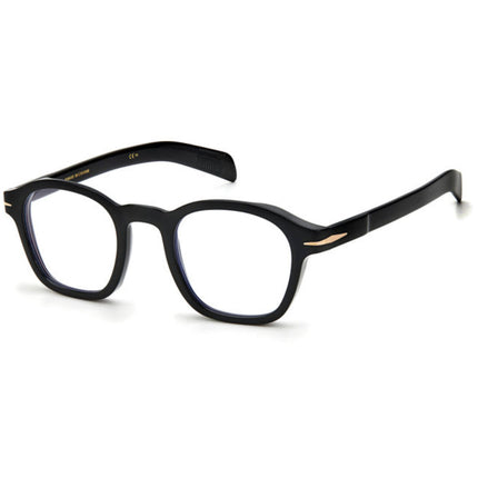 David Beckham Men's Eyeglasses - Black Gold Plastic Square Frame | DB 7053/BB 02M2 ,