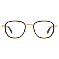 David Beckham Men's Eyeglasses - Gold Black Full Rim Square Frame | DB 7075/G 0RHL ,