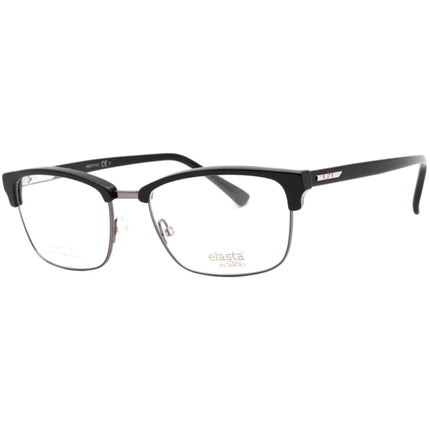 Elasta Men's Eyeglasses - Black Metal Full Rim Rectangular Shape Frame | E 1646 0807 ,