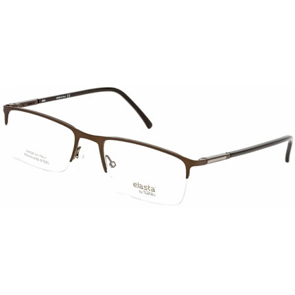 Elasta Unisex Eyeglasses - Brown Metal Half Rim Rectangular Shape Frame | E7233 04IN ,