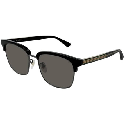 Gucci Men's Sunglasses - Black Acetate Full Rim Square Frame Grey Lens | GG0382S 001 ,
