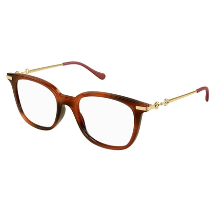 Gucci Women's Eyeglasses - Havana Acetate Full Rim Square Shape Frame | GG0968O 002 ,