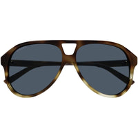 Gucci Men's Sunglasses - Havana Acetate Full Rim Pilot Frame Blue Lens | GG1286S 004 ,