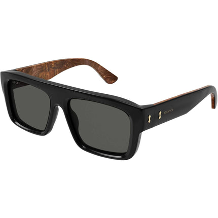 Gucci Men's Sunglasses - Shiny Black Acetate Full Rim Square Shape Frame | GG1461S 001 ,