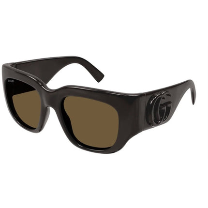 Gucci Women's Sunglasses - Shiny Brown Injected Plastic Square Frame | GG1545S 002 ,